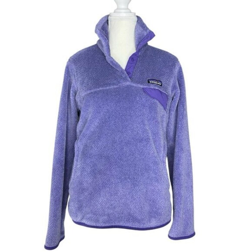 Patagonia Womens Purple‎ Re-Tool Snap-T Polartec Thermal Pro Fleece Pullover S